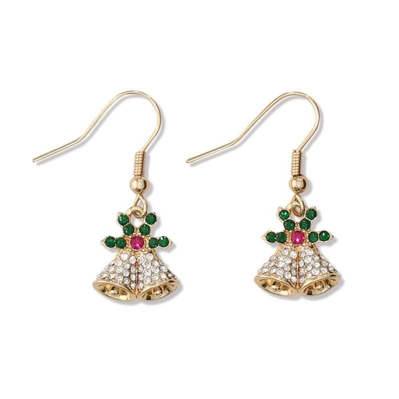 Crystal Bells with Holly Earrings