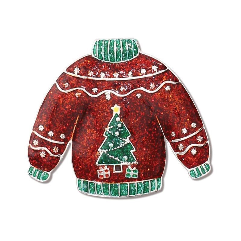 Christmas Glitter Sweater Pin