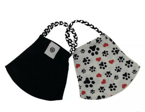 Paws and Black, 2 pack-Adult Face Masks