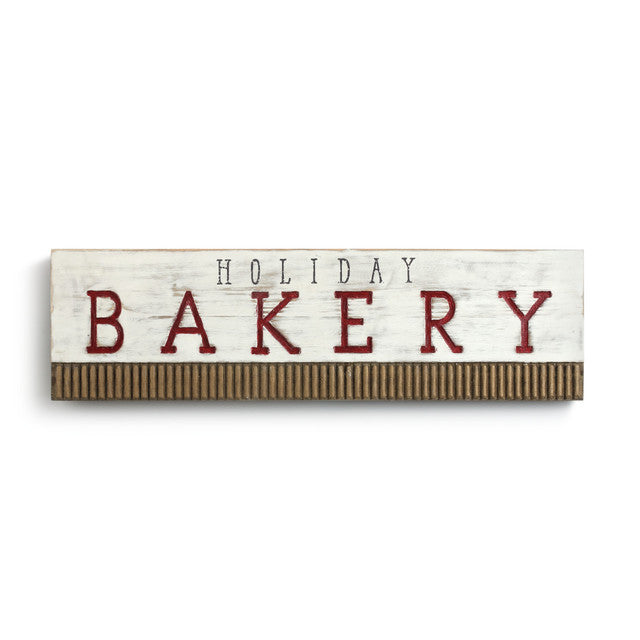 Wood Holiday Bakery Sign